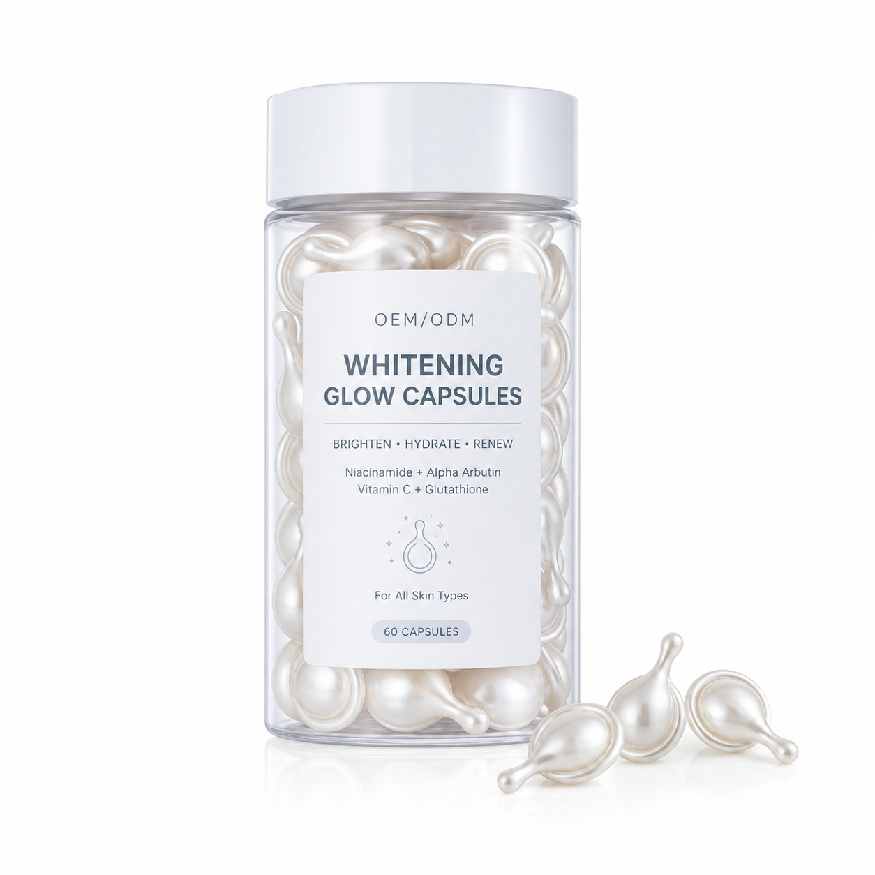 Whitening Glow Capsules with Niacinamide, Alpha Arbutin, Vitamin C &amp; Glutathione