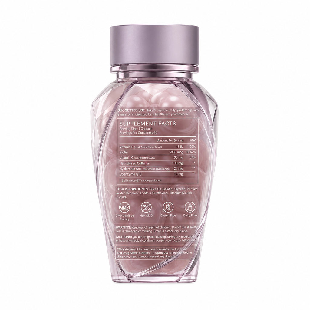 Beauty Skin Glow Capsules with Biotin, Collagen, Hyaluronic Acid &amp; Antioxidants