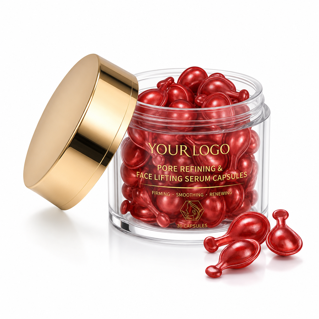 Pore Refining &amp; Face Lifting Serum Capsules with Peptides, Vitamin A, C &amp; E