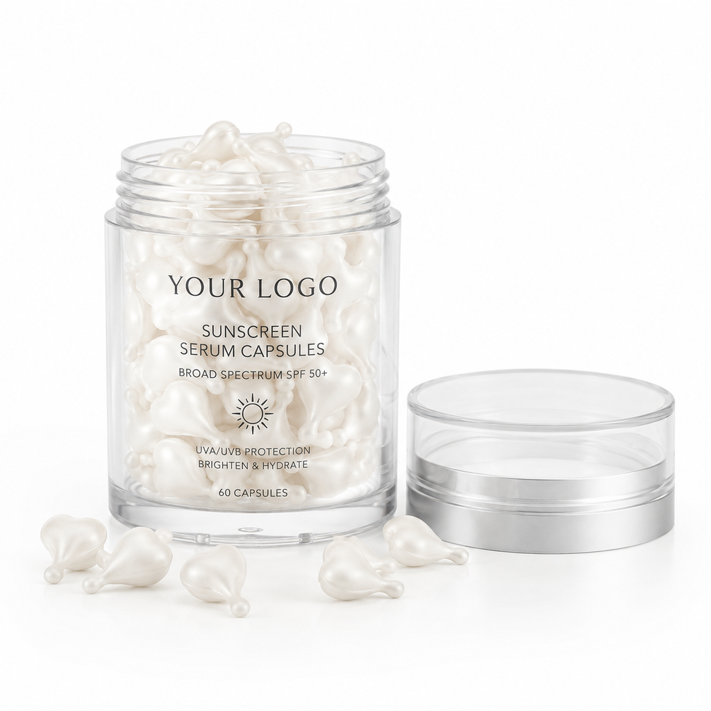 Sunscreen Serum Capsules Broad Spectrum SPF 50+ with Niacinamide &amp; Hyaluronic Acid
