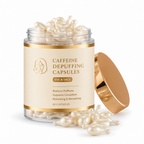 Caffeine Depuffing Capsules for Eye & Face with Sunflower Oil & Vitamin E