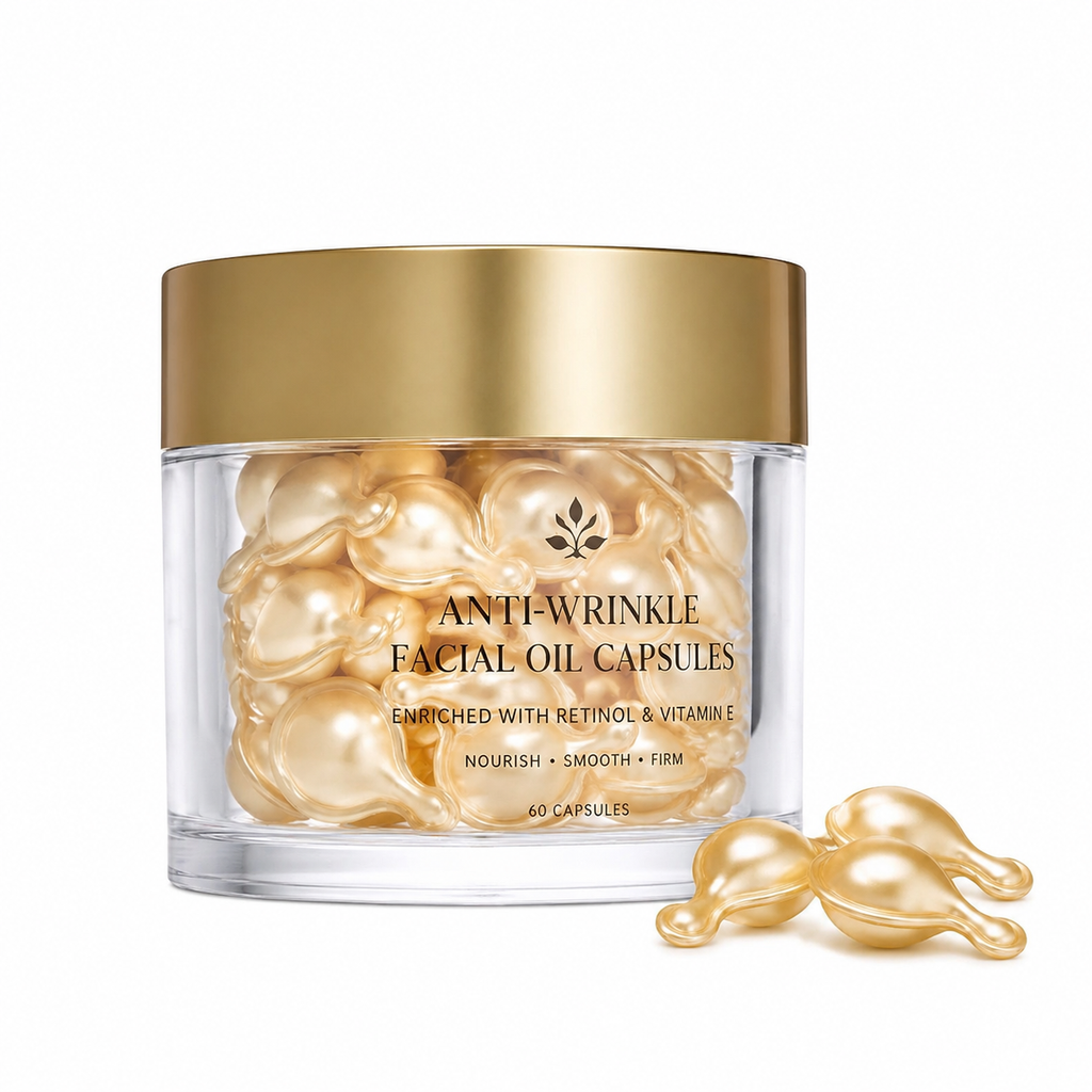 Anti-Wrinkle Facial Oil Capsules with Retinol &amp; Vitamin E