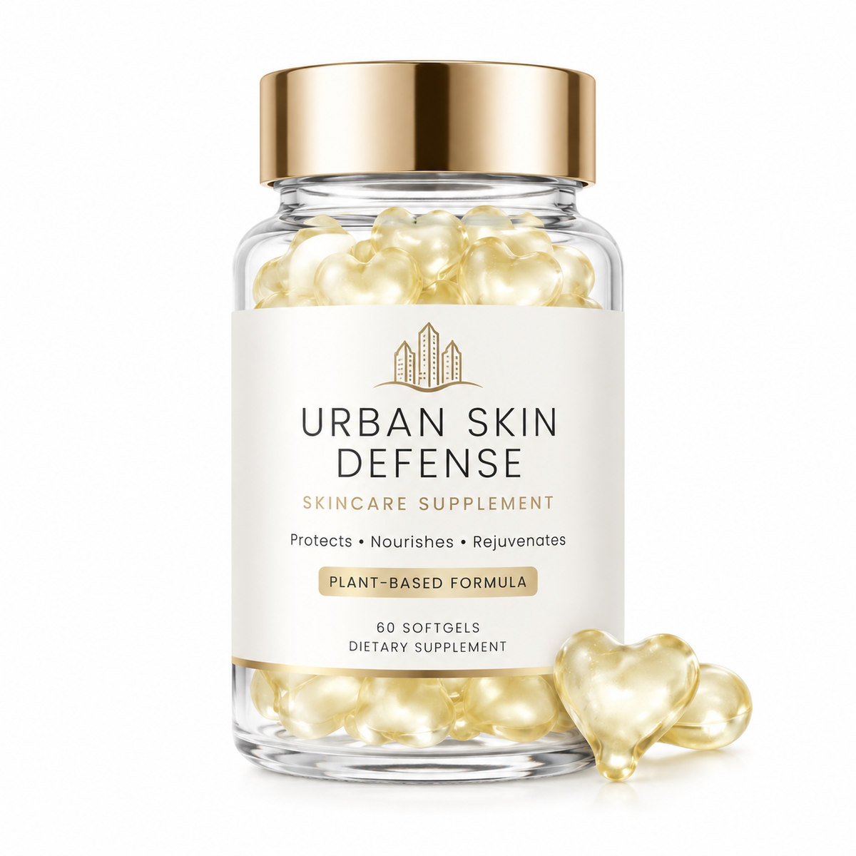 Urban Skin Defense Skincare Supplement with Vitamin C, Astaxanthin &amp; Green Tea Extract