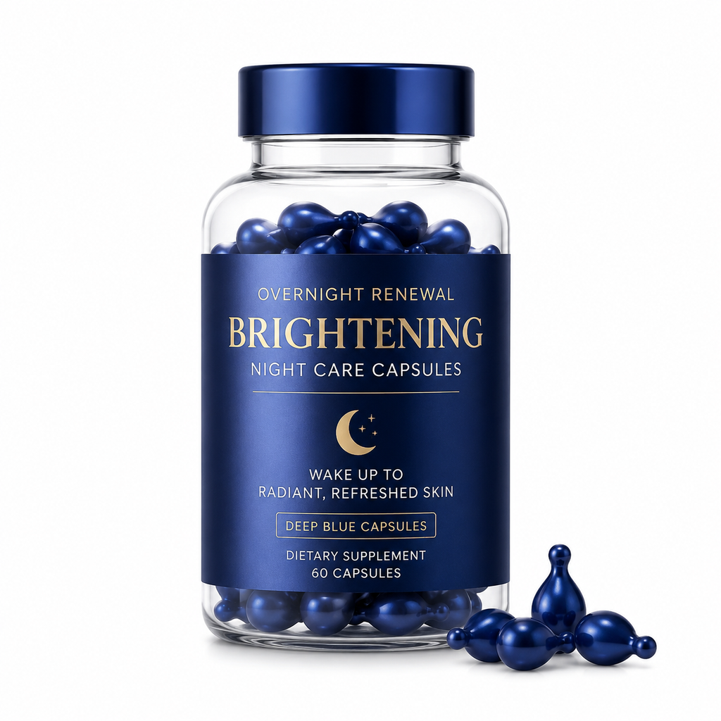 Brightening Night Care Capsules with Glutathione, Vitamin C, Resveratrol &amp; Hyaluronic Acid