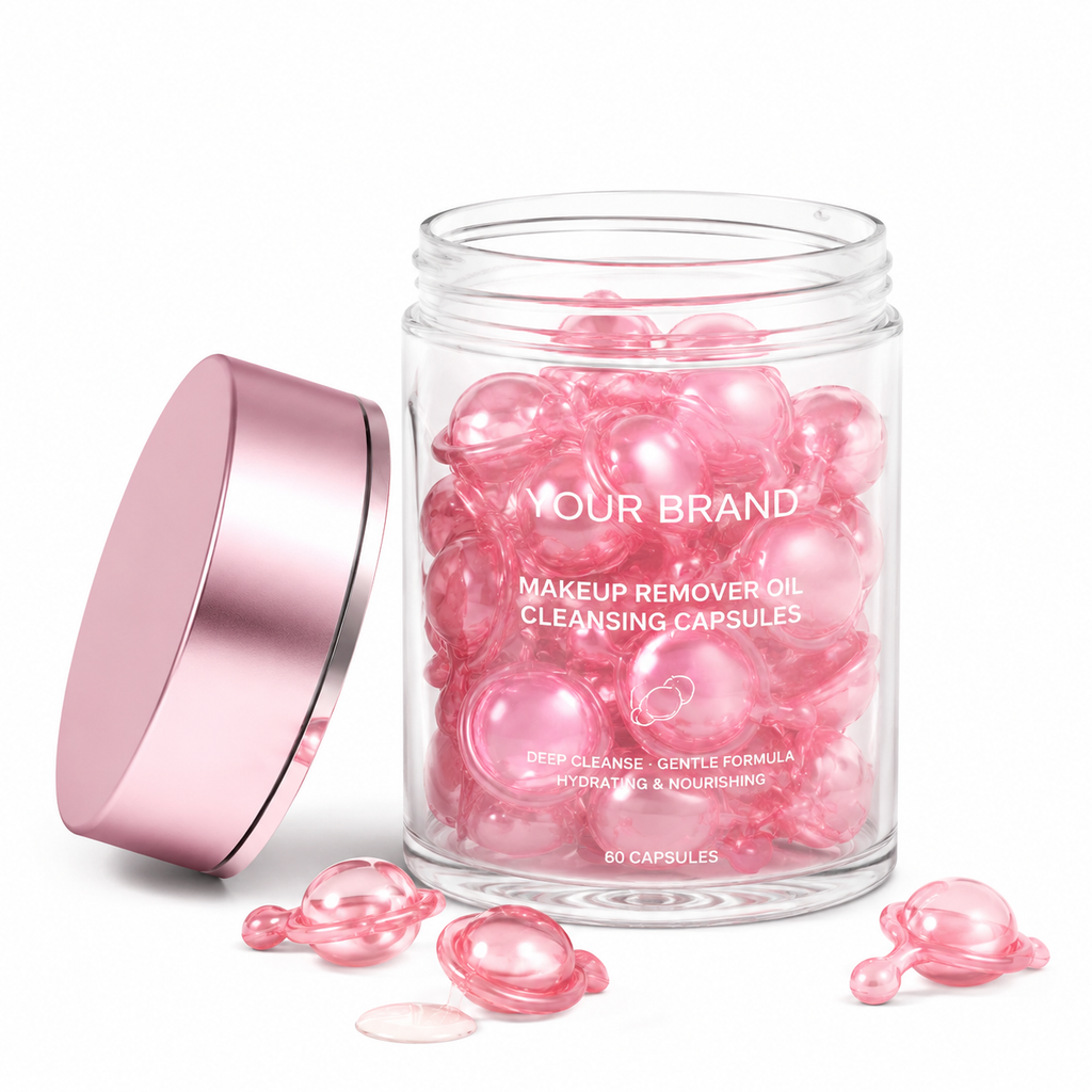 Makeup Remover Oil Cleansing Capsules with Jojoba Oil &amp; Squalane
