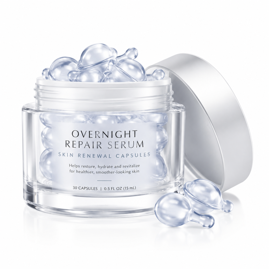 Overnight Repair Serum Capsules with Retinol, Squalane &amp; Hyaluronic Acid