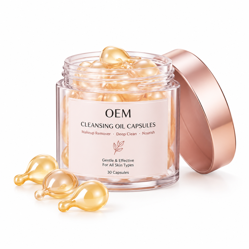 Cleansing Oil Capsules with Camellia Oil, Jojoba Oil &amp; Vitamin E