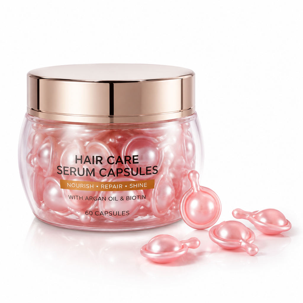 Hair Care Serum Capsules with Argan Oil, Biotin &amp; Botanical Oils
