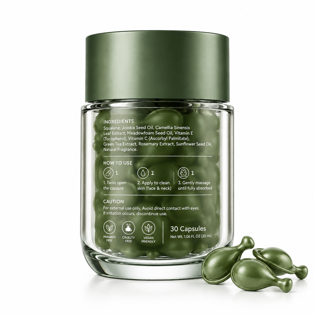 Dark Spot Correcting Serum Capsules with Vitamin C, Green Tea &amp; Squalane