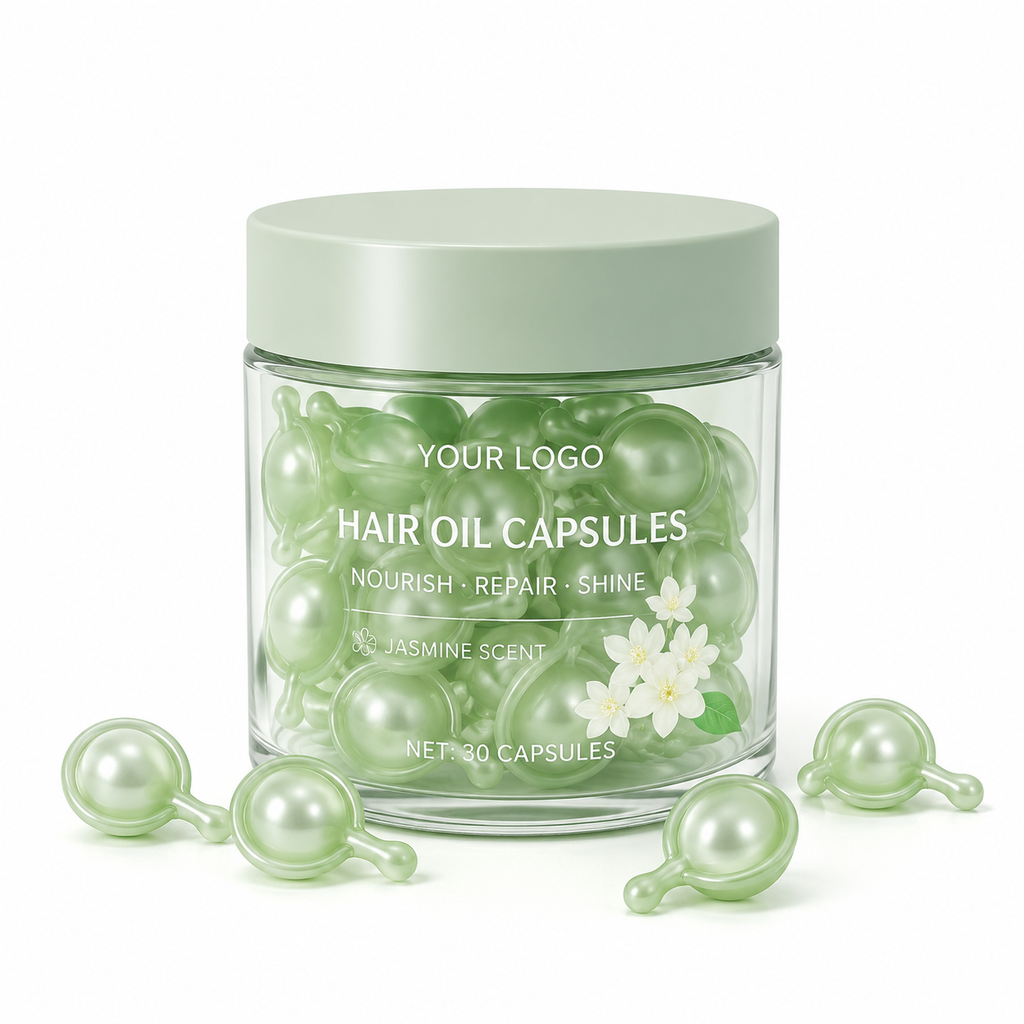 Hair Oil Capsules with Argan Oil, Coconut Oil &amp; Jasmine Scent