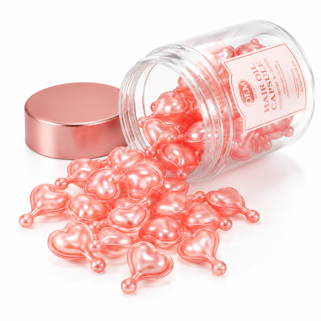 Beauty Hair Oil Capsules with Argan Oil, Jojoba Oil &amp; Vitamin E