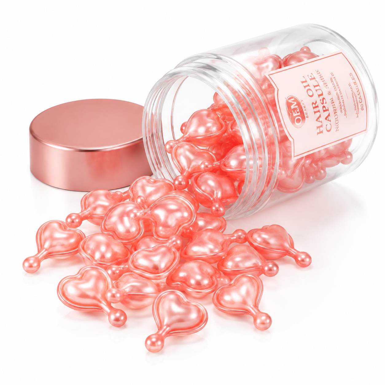 Beauty Hair Oil Capsules with Argan Oil, Jojoba Oil &amp; Vitamin E