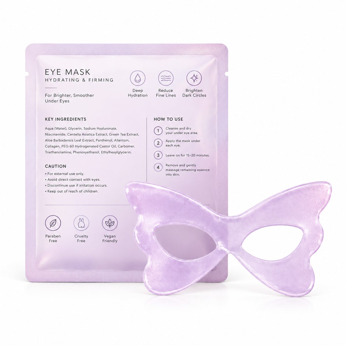Hydrating &amp; Firming Eye Mask with Hyaluronic Acid, Niacinamide &amp; Collagen