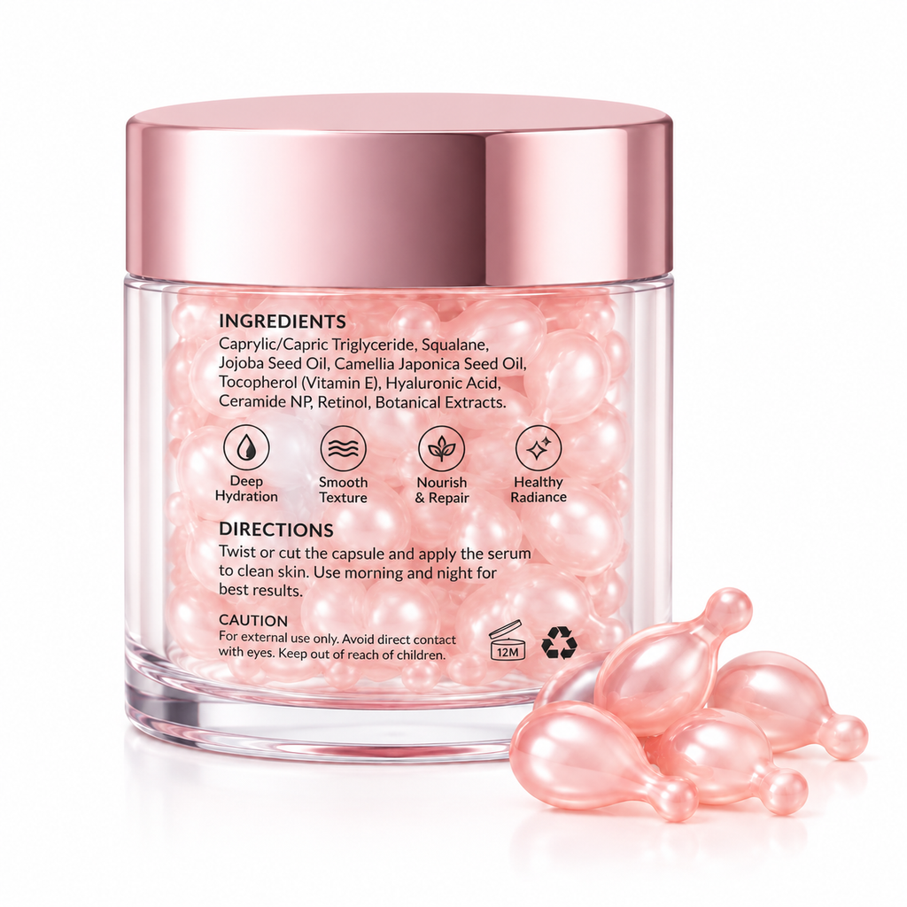 Hydrating Serum Capsules with Hyaluronic Acid, Squalane &amp; Ceramide NP