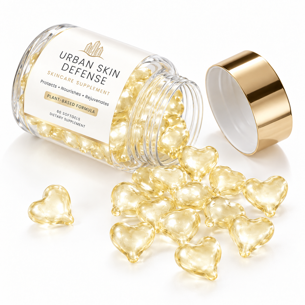 Urban Skin Defense Skincare Supplement with Vitamin C, Astaxanthin &amp; Green Tea Extract