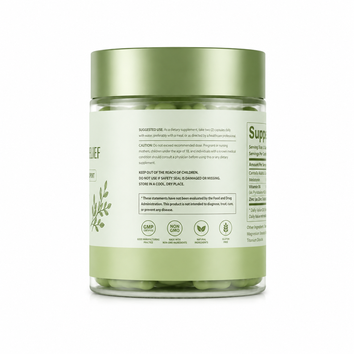 Calm &amp; Redness Relief Capsules with Centella Asiatica, Niacinamide &amp; Green Tea Extract