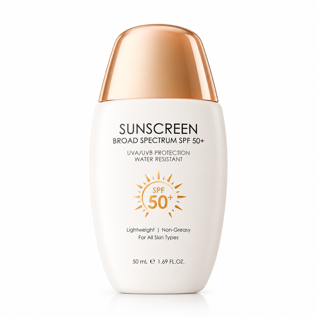 Sunscreen SPF 50+ with Vitamin E, Aloe Vera &amp; Broad Spectrum UVA/UVB Protection