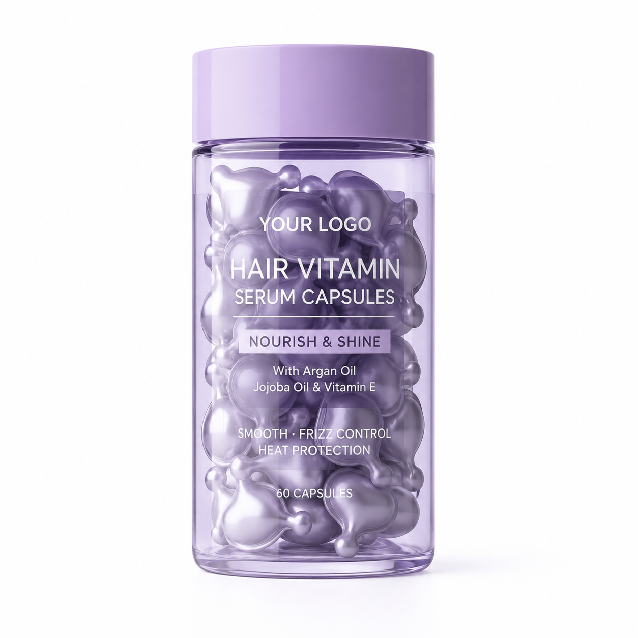 Hair Vitamin Serum Capsules with Argan Oil, Jojoba Oil &amp; Vitamin E