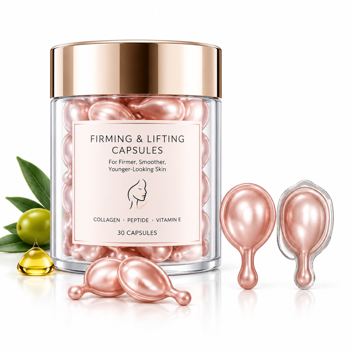 Firming &amp; Lifting Capsules with Collagen, Peptides &amp; Vitamin E
