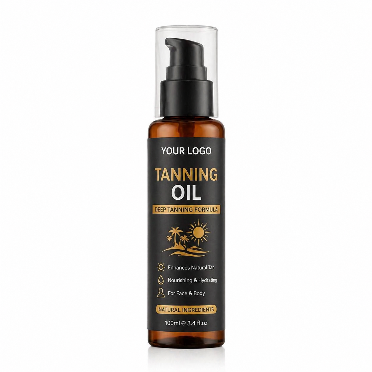 Natural Cruelty-free Private Label Multicolor Loose Golden Tan Oils Scents Cosmetic Glitter Glow Shimmer Body Oil