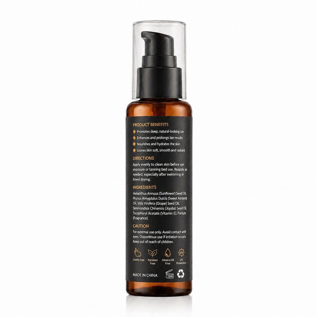 Natural Cruelty-free Private Label Multicolor Loose Golden Tan Oils Scents Cosmetic Glitter Glow Shimmer Body Oil
