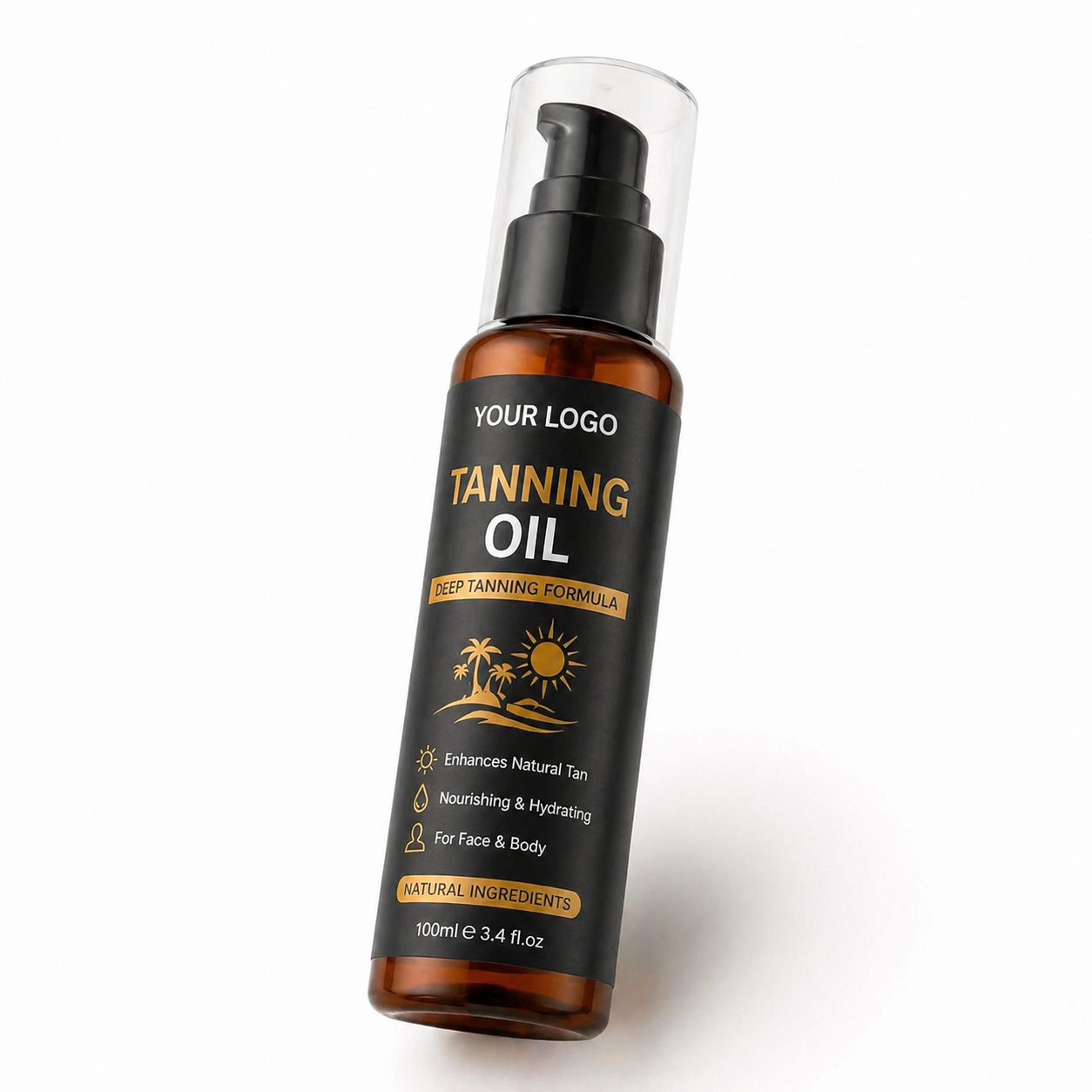 Natural Cruelty-free Private Label Multicolor Loose Golden Tan Oils Scents Cosmetic Glitter Glow Shimmer Body Oil
