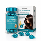 Hair Vitamin Oil Capsules with Argan Oil Smooth Shine And Frizz Control OEM