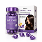 Hair Vitamin Oil Capsules with Argan Oil Smooth Shine And Frizz Control OEM