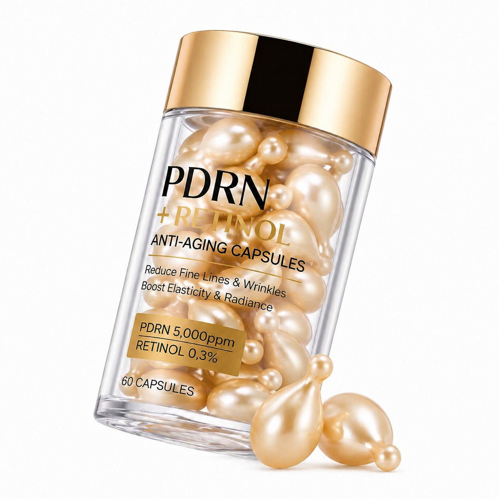 PDRN And Retinol Anti Aging Serum Capsules Skin Repair Firming Private Label OEM