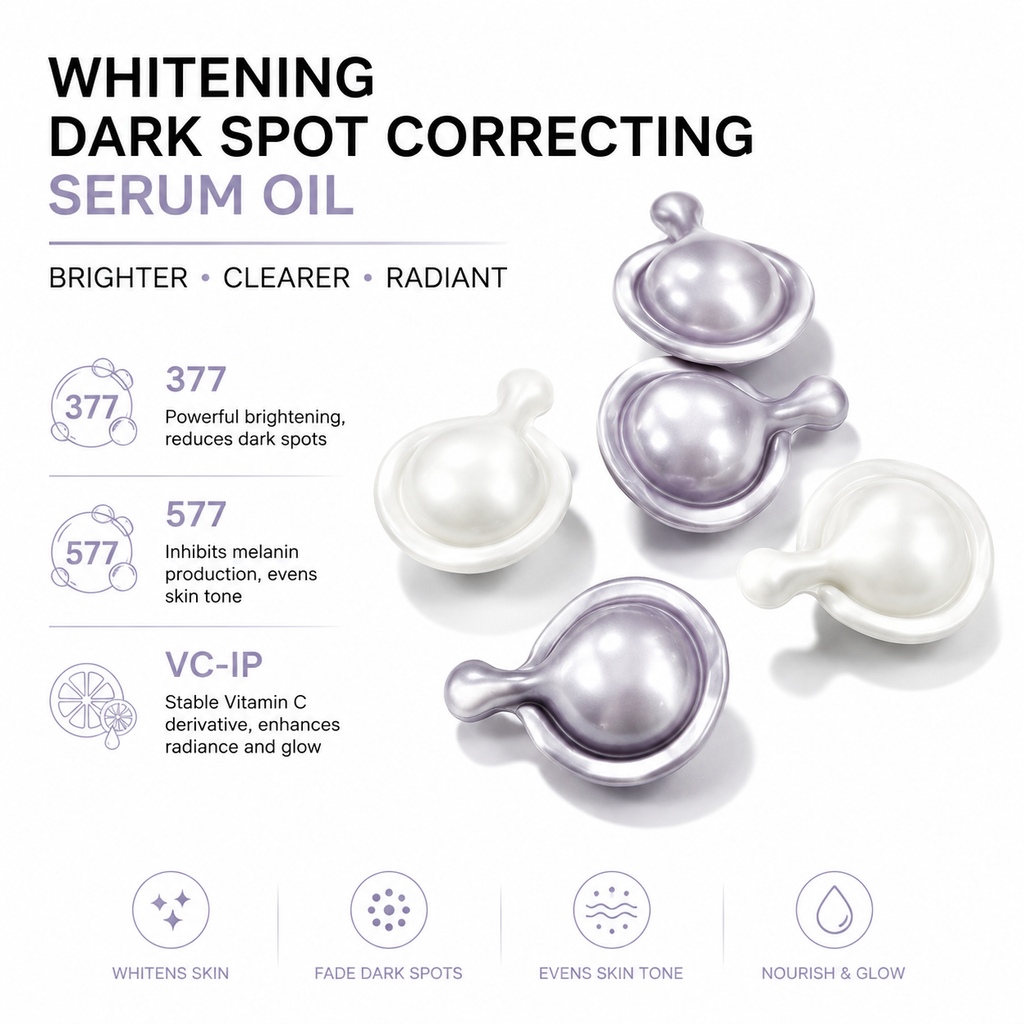 377 Brightening Serum Capsules Dark Spot Correcting Vitamin C Private Label OEM