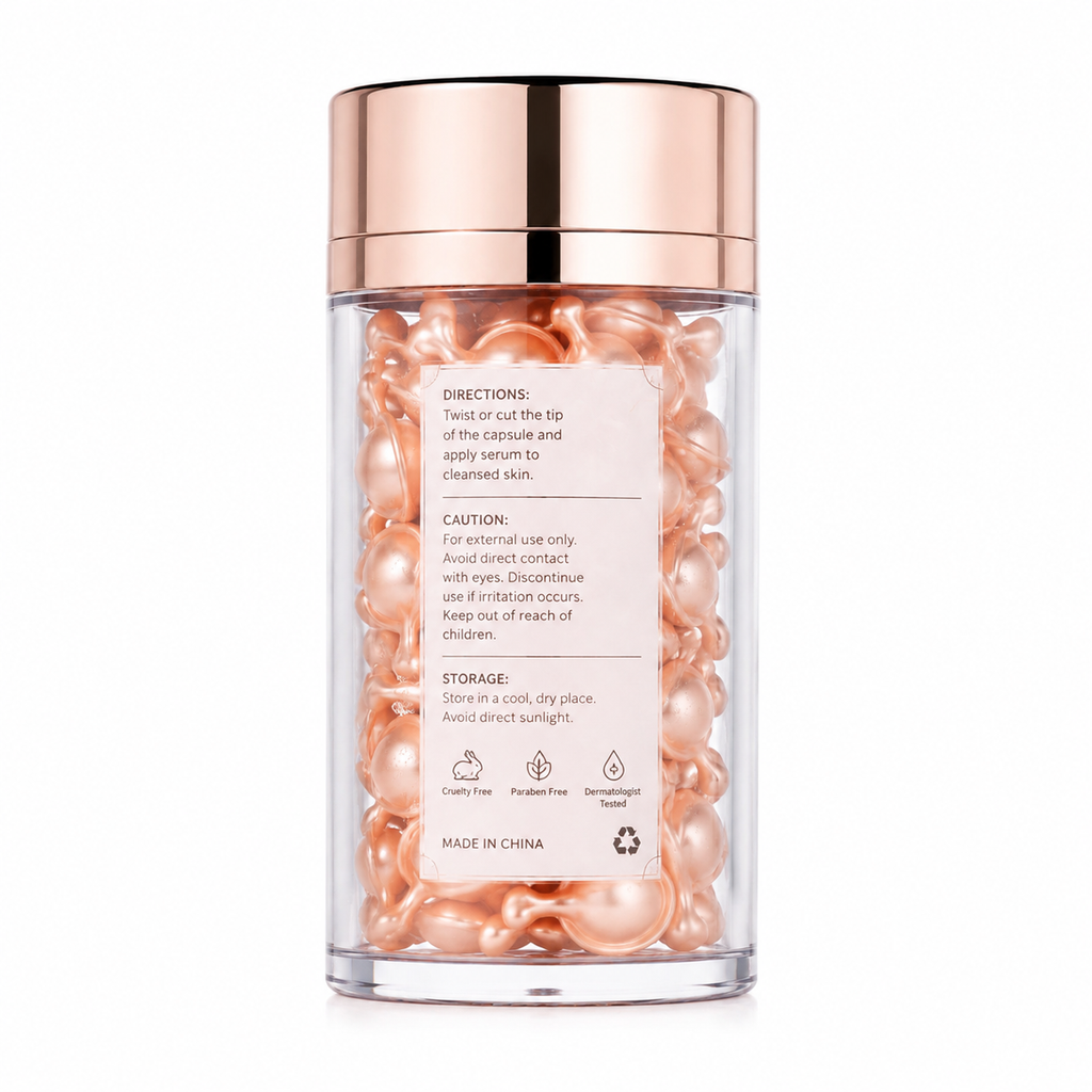 Marula Peptide Ceramide Serum Capsules Hydrating And Firming Skin Repair Private Label OEM
