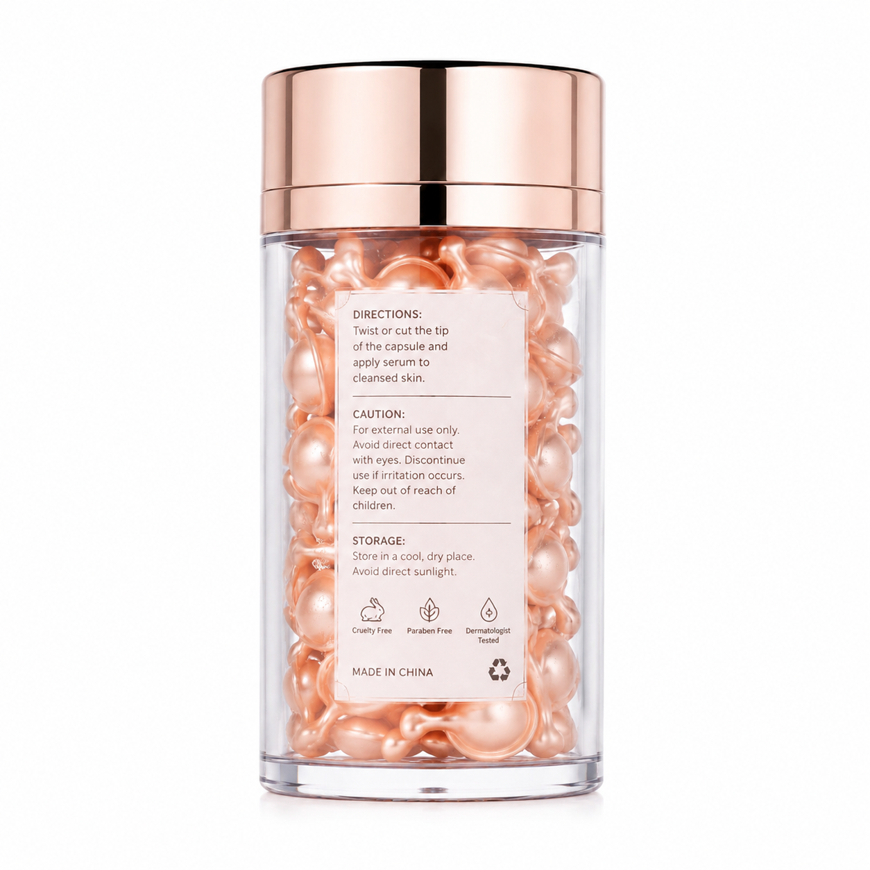 Marula Peptide Ceramide Serum Capsules Hydrating And Firming Skin Repair Private Label OEM