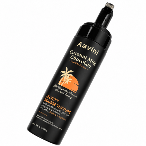 Aavini Coconut Chocolate Self Tanning Mousse: Streak-Free Natural Bronze Glow