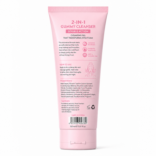 2-in-1 Jelly to Foam Cleanser with Ceramide & Hyaluronic Acid