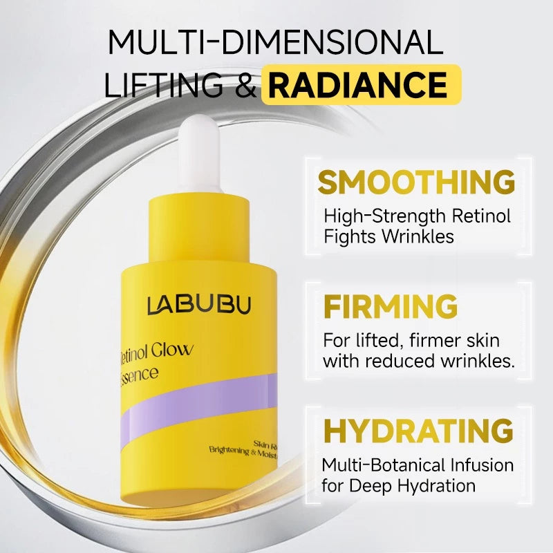 LABUBU Serum Wajah Retinol Glow Essence 30ml Mencegah Tanda Penuaan