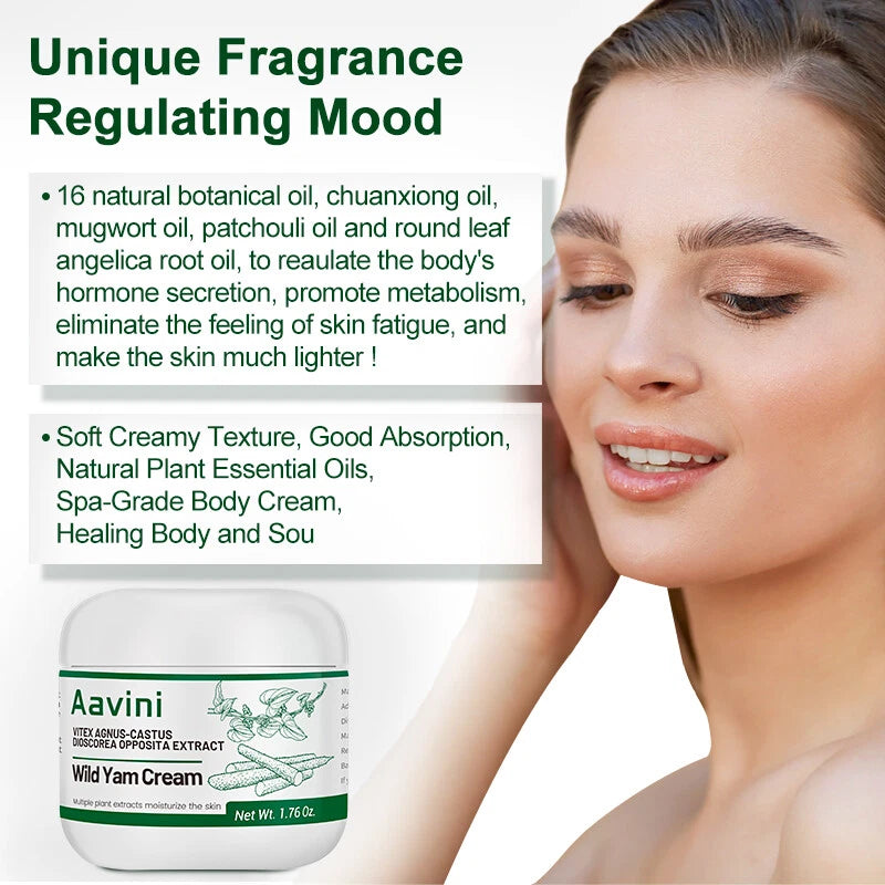 Aavini Natural Tension Relief Wild Yam & 16 Essential Oils Massage Cream 50g