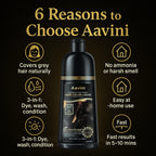 Aavini Bubble Hair Dye – Ginseng Extract, Covers Gray Hair, Easy One-Wash Color