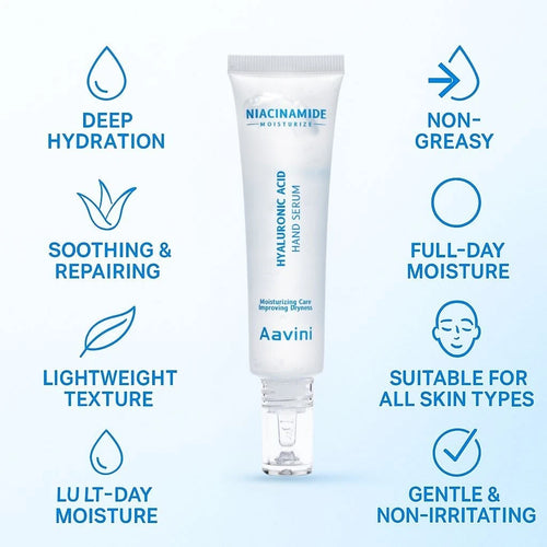 Aavini Hyaluronic Acid Hand Serum 40ml Moisturizing Repair Dry Rough Skin Care