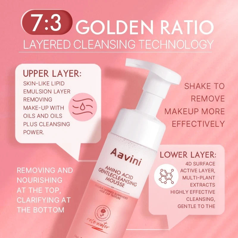 Aavini Foam Cleanser 150ml Amino Acid APG Gentle Non-Drying, Hydrating
