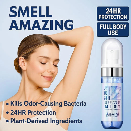 Aavini Clarifying Deodorant Mist Odor Control Spray for Long-Lasting Freshness