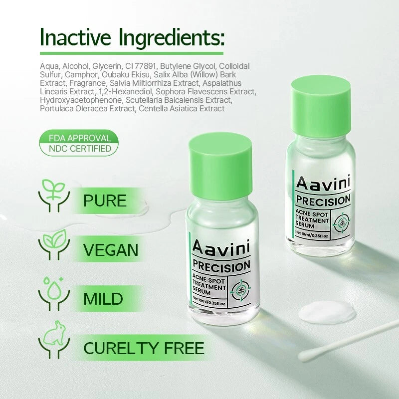 Acne Spot Treatment Serum 10ml Overnight Pimple Care, Oil Control Blemish Relief
