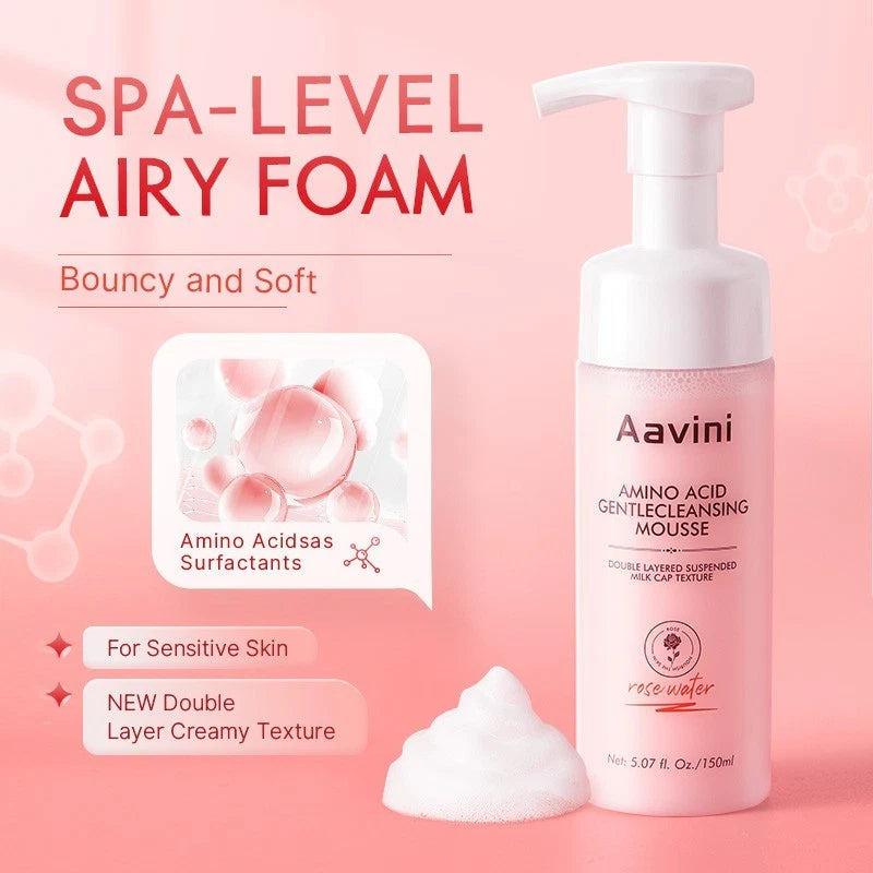 Aavini Foam Cleanser 150ml Amino Acid APG Gentle Non-Drying, Hydrating