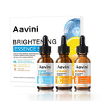 3pc Facial Serum Kit Day Night Care Vitamin C Retinol Hyaluronic Acid Moisturize