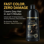 Aavini Bubble Hair Dye – Ginseng Extract, Covers Gray Hair, Easy One-Wash Color