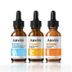 3pc Facial Serum Kit Day Night Care Vitamin C Retinol Hyaluronic Acid Moisturize