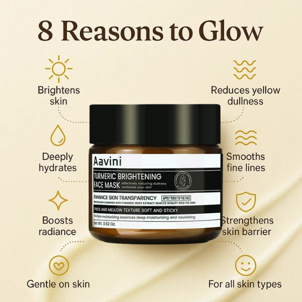 Aavini Turmeric Face Mask 90g Brightening, Anti-Dullness & Hydrating Care