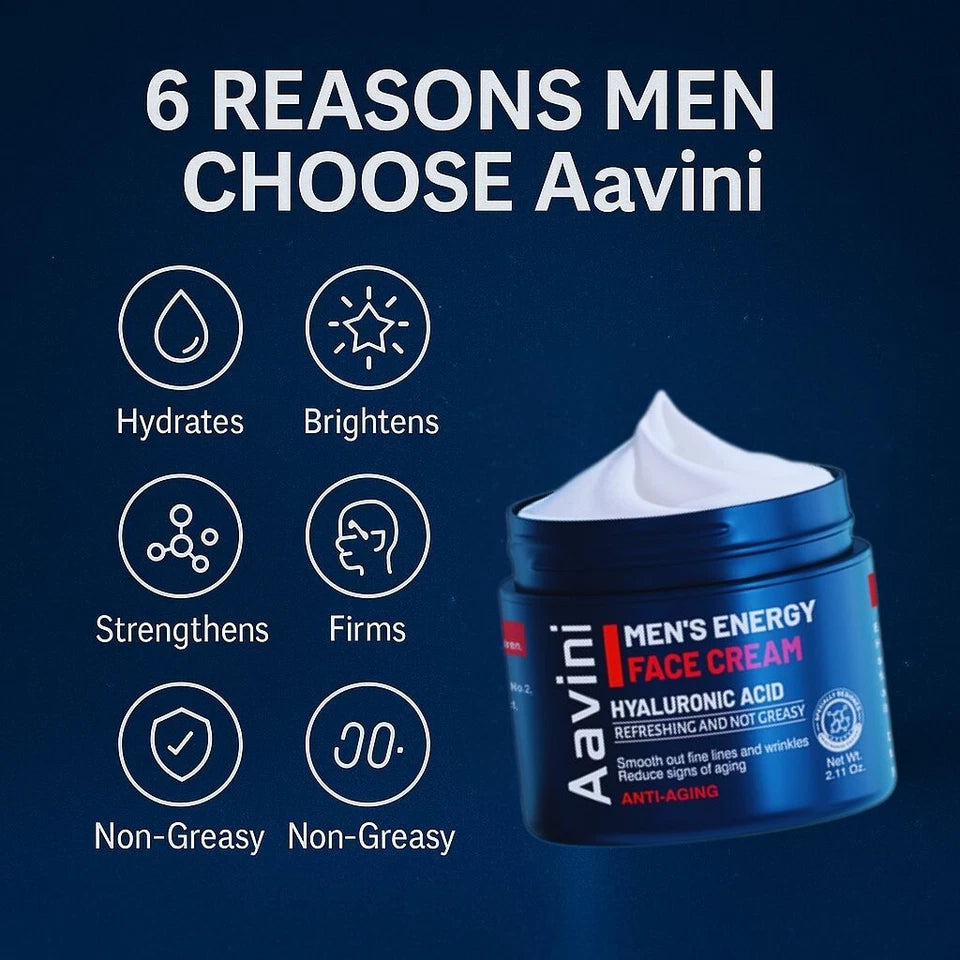 Aavini Face Cream for Men 60g Hydrating & Brightening Peptide Anti-Aging Care
